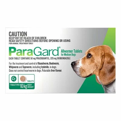 Paragard Allwormer For Dogs 10Kg (22lbs) 4 Paragard Allwormer For Dogs 10Kg (22lbs) -Headsupfortails Shop Paragard Broad Spectrum Wormer For Dogs 10Kg aupack