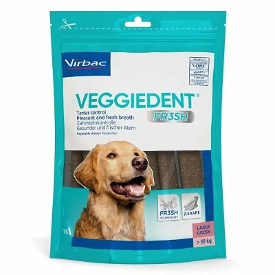 Virbac VeggieDent Dental Chews For Large Dogs -Headsupfortails Shop Virbac Veggiedent Large dog over 30 kg 05142023 220745
