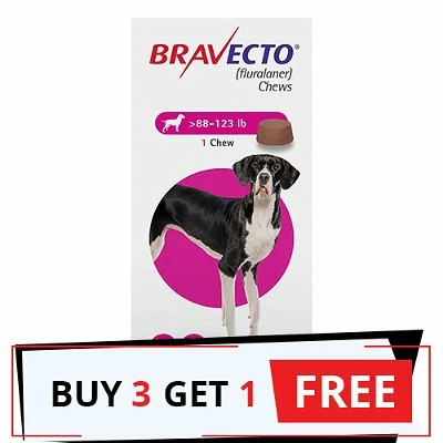 Bravecto For Extra Large Dogs 88-123lbs (Pink) 2 Bravecto For Extra Large Dogs 88-123lbs (Pink) -Headsupfortails Shop bravecto for extra large dogs 88 123lbs pink free bf23