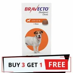 Bravecto For Small Dogs 9.9-22lbs (Orange)