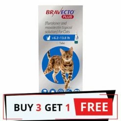 Bravecto Plus For Medium Cats 250 Mg (6.2 To 13.75 Lbs) Blue