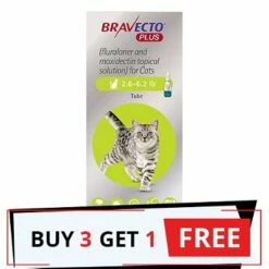 Bravecto Plus For Small Cats 112 Mg (2.6 To 6.2 Lbs) Green