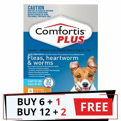Comfortis Plus (Trifexis) For Small Dogs 4.6-9 Kg (10.1 - 20lbs) Orange -Headsupfortails Shop comfortis plus trifexis for small dogs 46 9 kg 101 20lbs orange free bf23