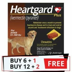 Heartgard Plus Chewables For Large Dog 51-100lbs (Brown)