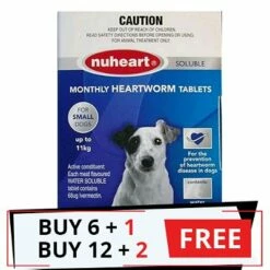 Heartgard Plus Generic Nuheart Small Dogs Upto 25lbs (Blue)