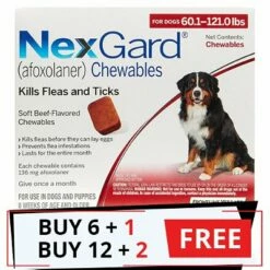 Nexgard Chewables For Extra Large Dogs 60.1-120 Lbs (Red) 136mg
