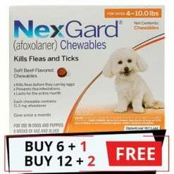 Nexgard Chewables For Small Dogs 4-10lbs (Orange) 11mg