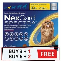 Nexgard Spectra Tab Small Dog 7.7-16.5 Lbs Yellow