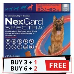 Nexgard Spectra Tab Xlarge Dog 66-132 Lbs Red