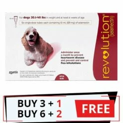ZOETIS Revolution For Medium Dogs 20.1-40lbs (Red)