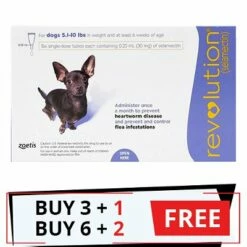 ZOETIS Revolution For Very Small Dogs 5.1-10 Lbs (Purple)