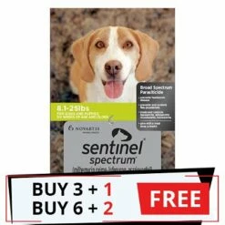 Sentinel Spectrum Green For Dogs 8.1-25 Lbs