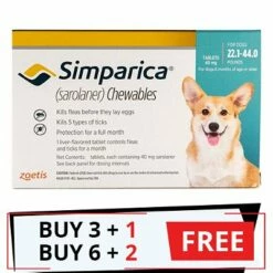 ZOETIS Simparica Chewables For Dogs 22.1-44 Lbs (Blue)