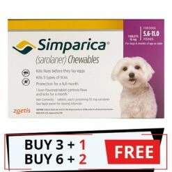 ZOETIS Simparica Chewables For Dogs 5.6-11 Lbs (Purple)