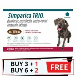 ZOETIS Simparica TRIO For Dogs 88.1-132 Lbs (Brown)
